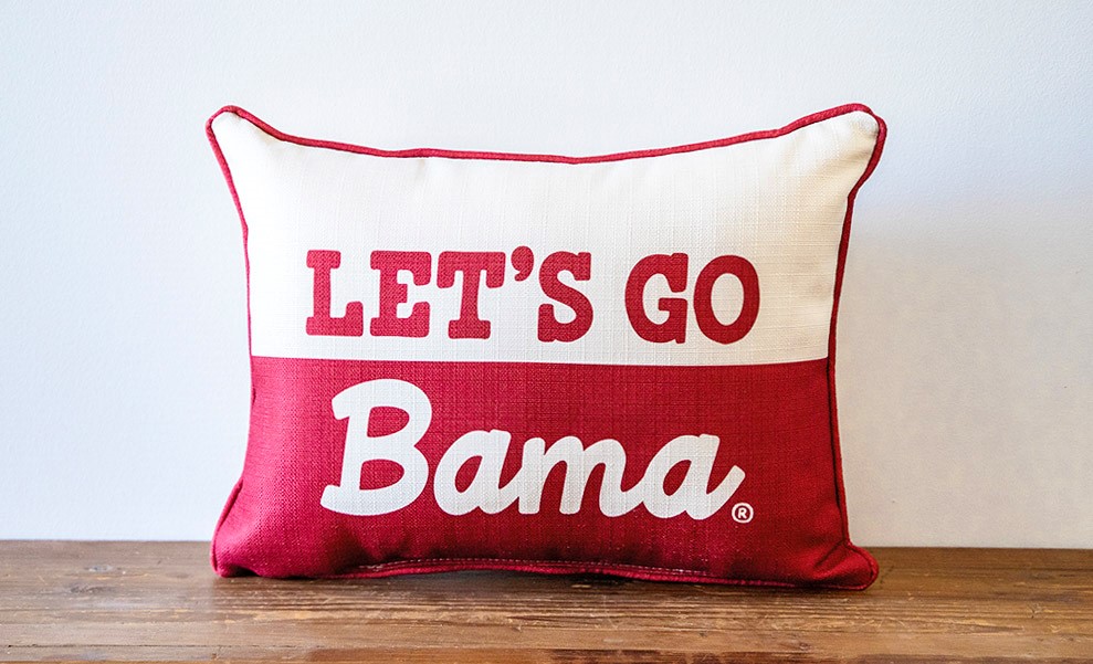 Let's Go Bama Halftone Pillow AL0028