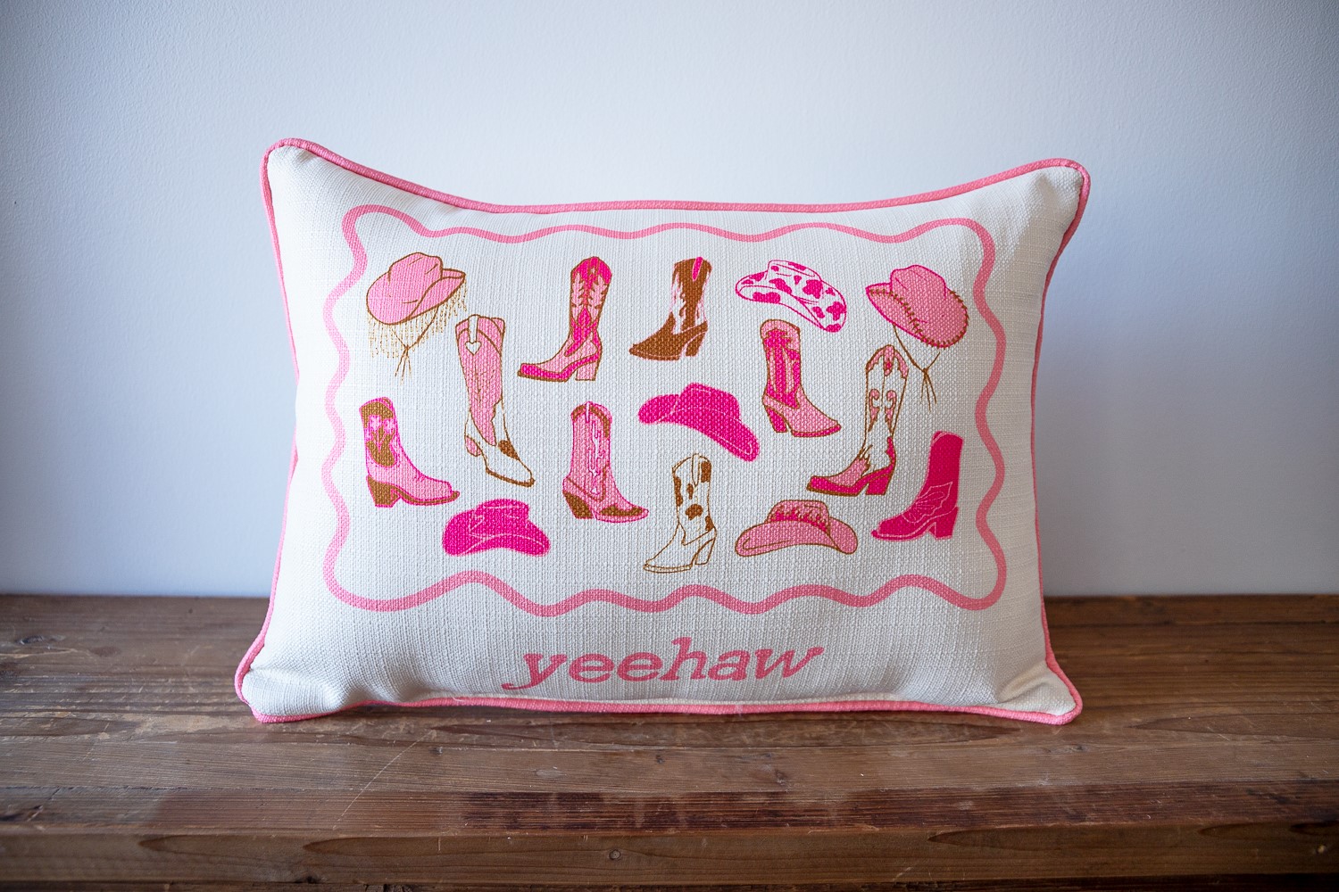 Yeehaw Hats and Boots Pillow TXT1131
