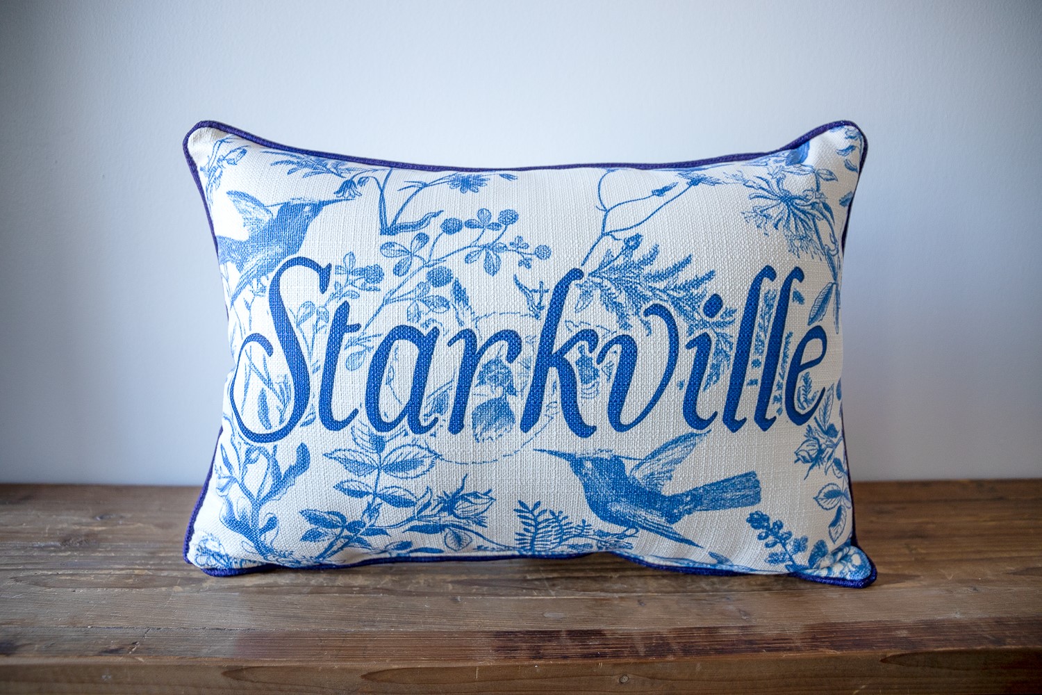Hummingbird Toile Hometown Pillow STE0863