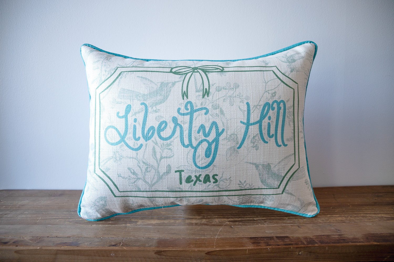 Bow Ribbon Toile Pillow STE0873