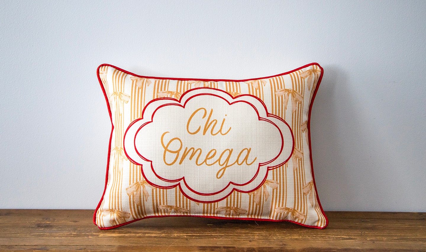 Bow Pattern Chi Omega Pillow SOR0043-XO
