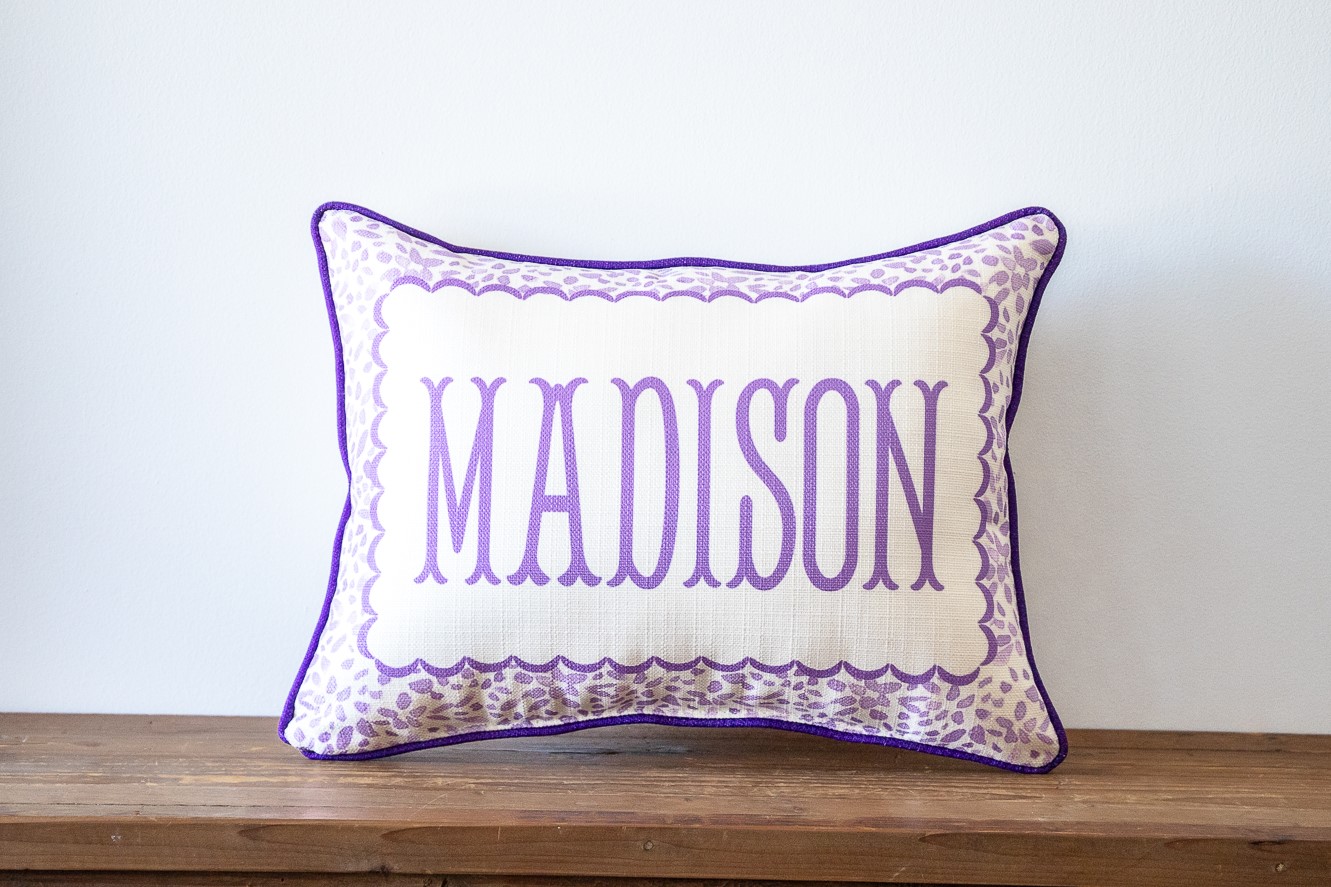 Floral Pattern Name Pillow CHI0096