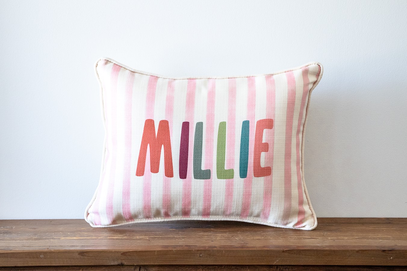 Bubble Stripe Name Pillow CHI0099