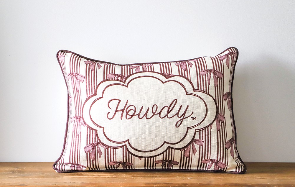 Howdy Bow Pattern Pillow TAM0053