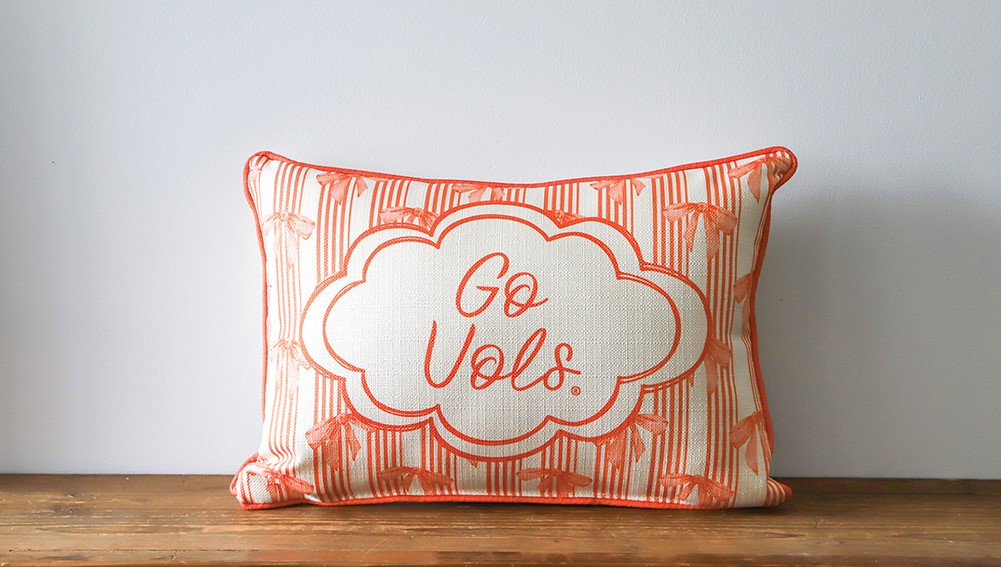 Go Vols Bow Pattern Pillow UTEN0045