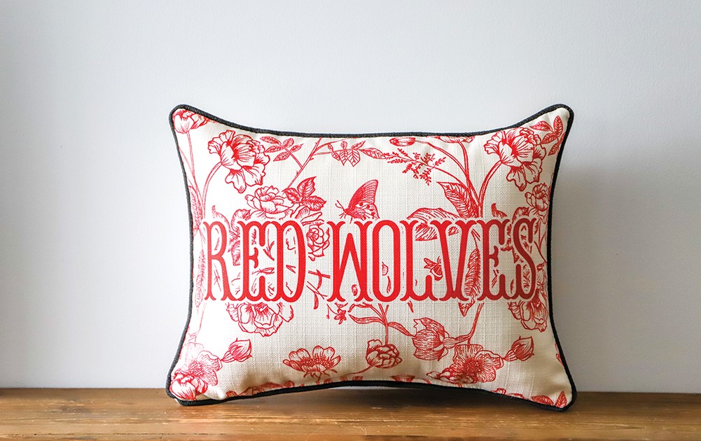 Red Wolves Toile Pillow ASU0025