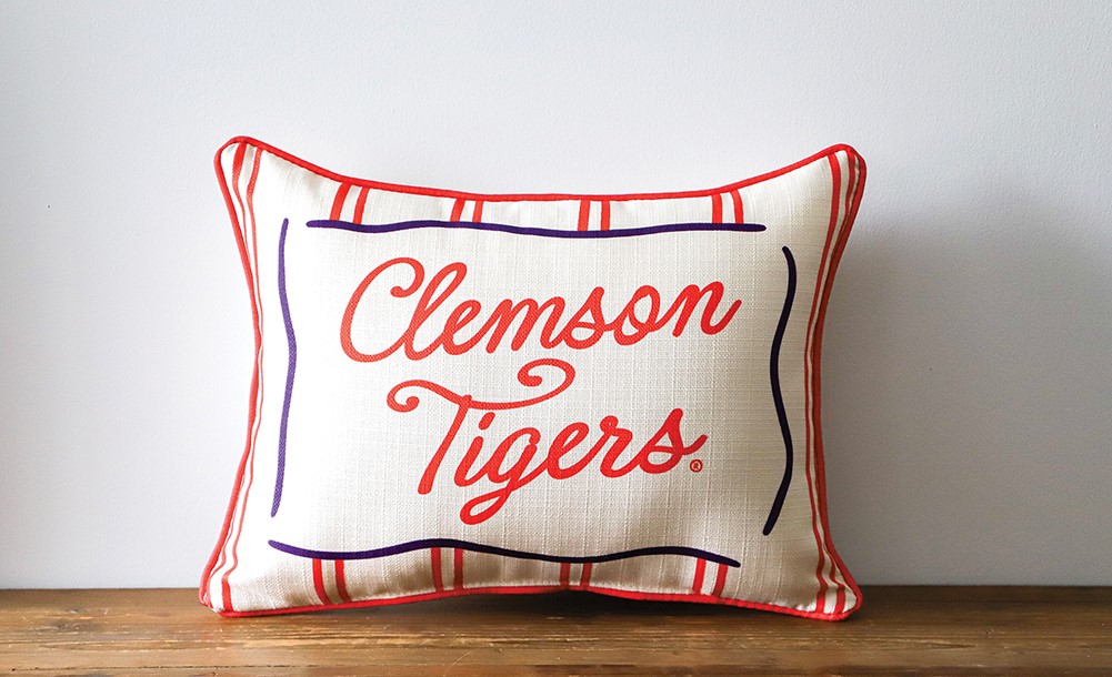 Clemson Tigers Collegiate Stripe Pillow CU0034