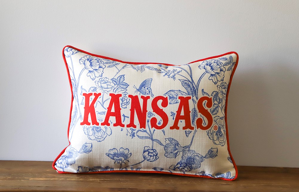 Kansas Toile Pillow KU0030