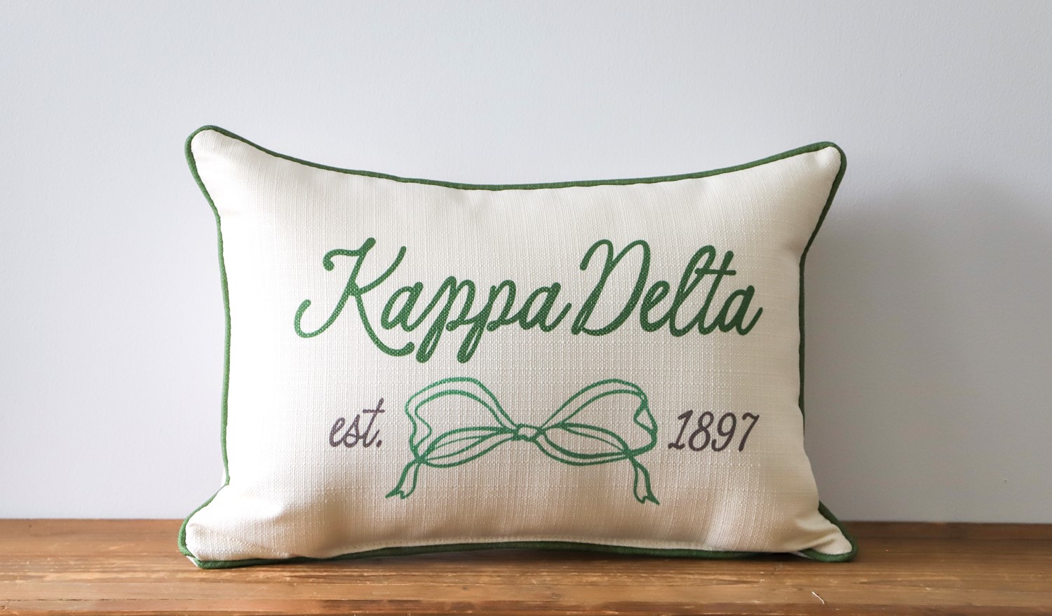 Bow Script Kappa Delta Pillow SOR0044-KD