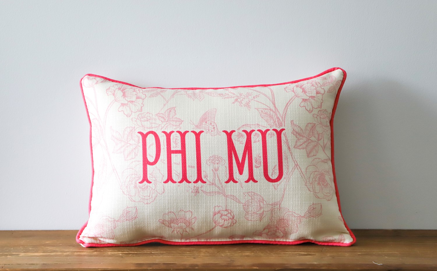Sorority Toile Phi Mu Pillow SOR0046-PM