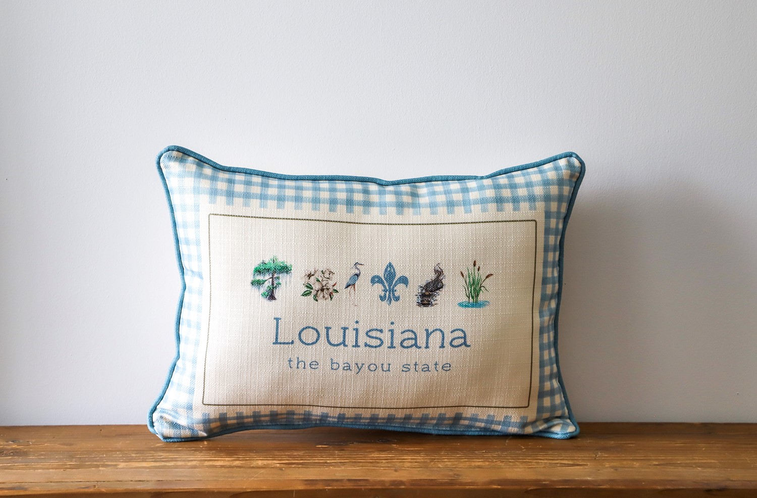Gingham Louisiana Pillow STE0901