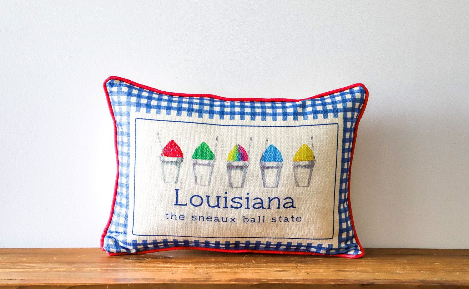 Gingham Snow Cone Pillow STE0903