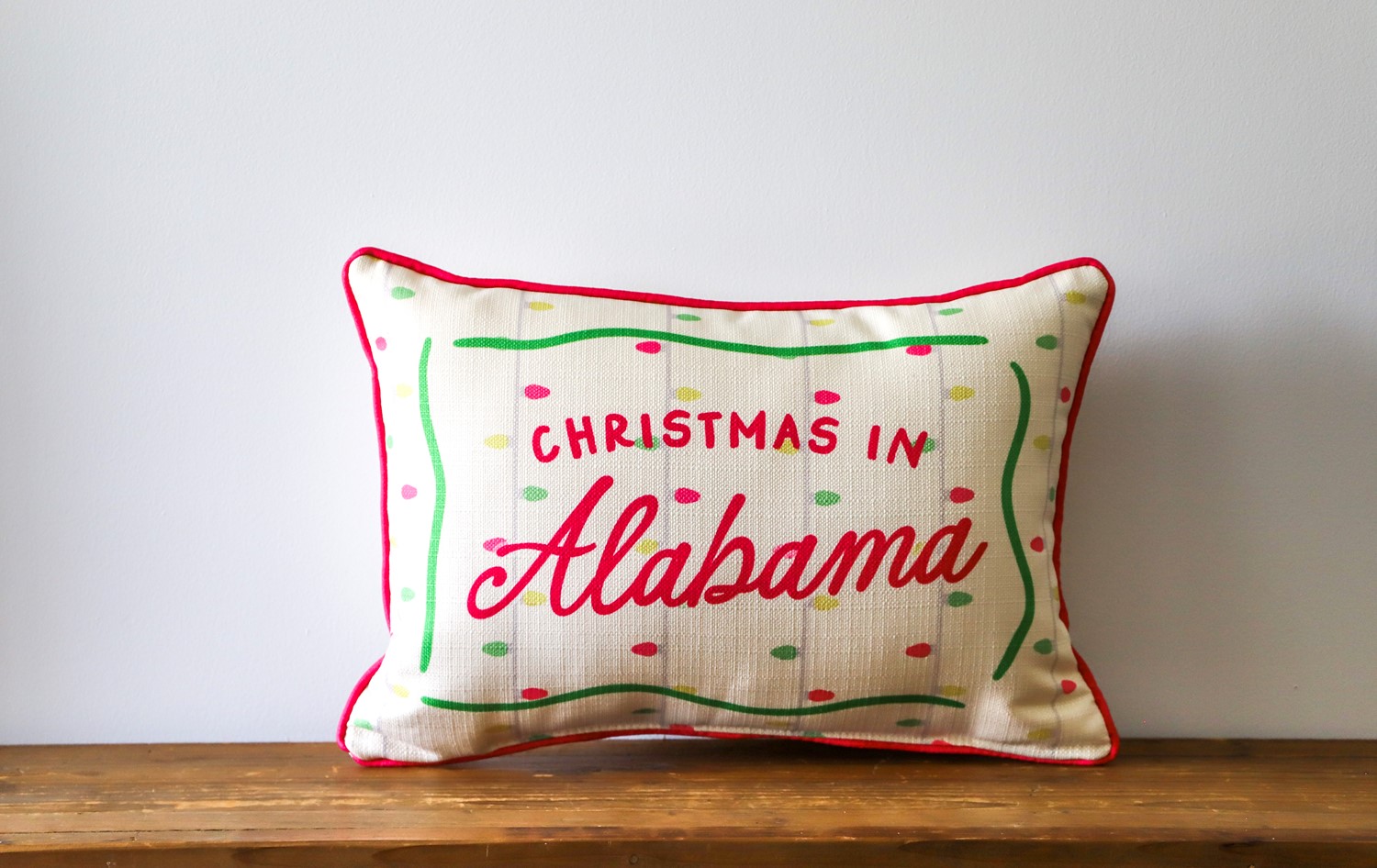 String Lights Bright Tones Pillow CHR0325