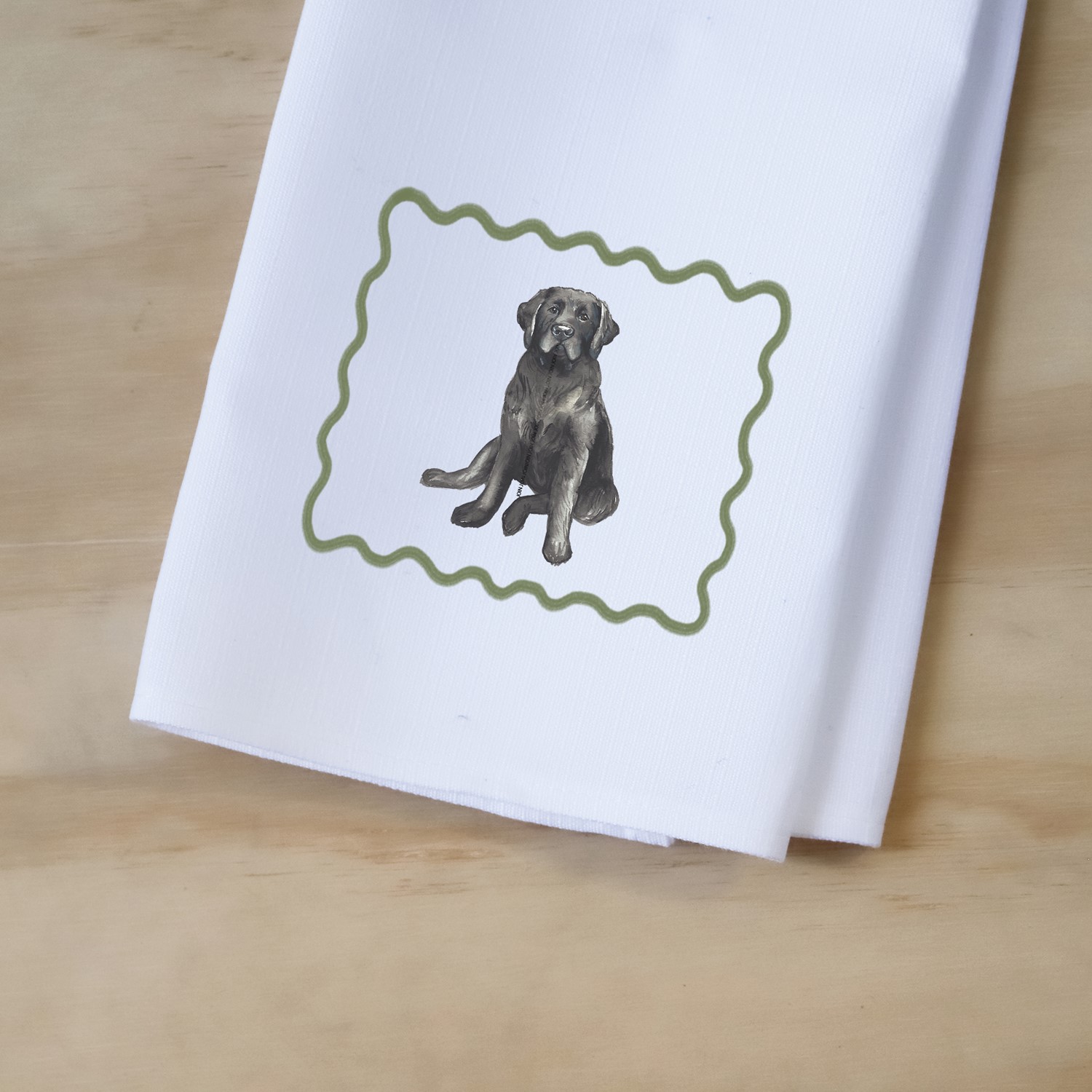 Black Lab Wiggle Tea Towel FAL0075TT