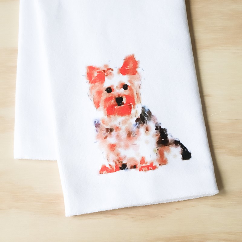Yorkie Tea Towel