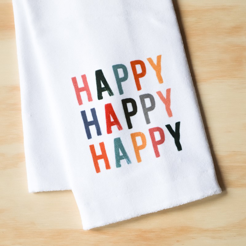 Happy, Happy, Happy Tea Towel TXT0571TT