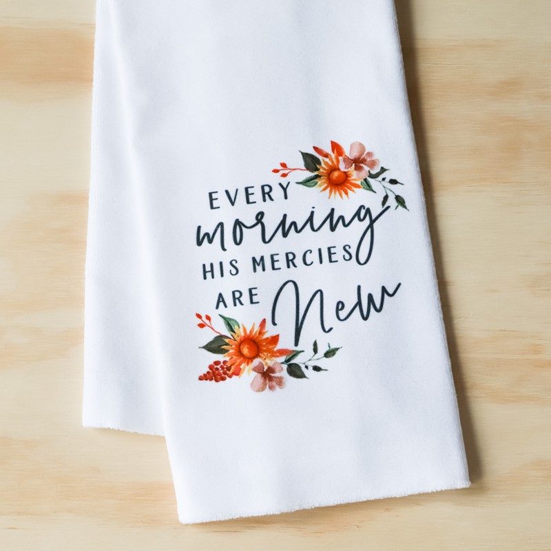 Every Morning New Mercies Tea Towel TXT0641TT
