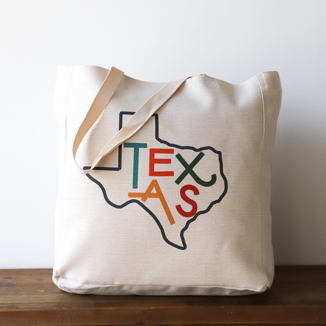 Letter Pressed State Tote STE0126BAG