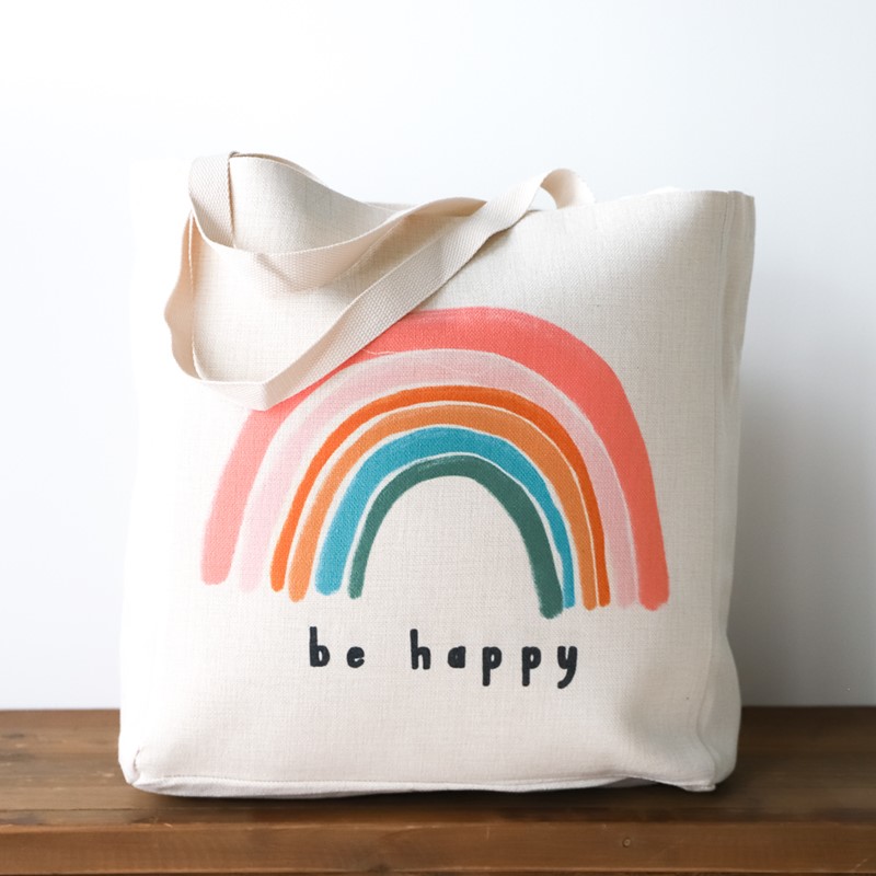 Be Happy Rainbow Tote