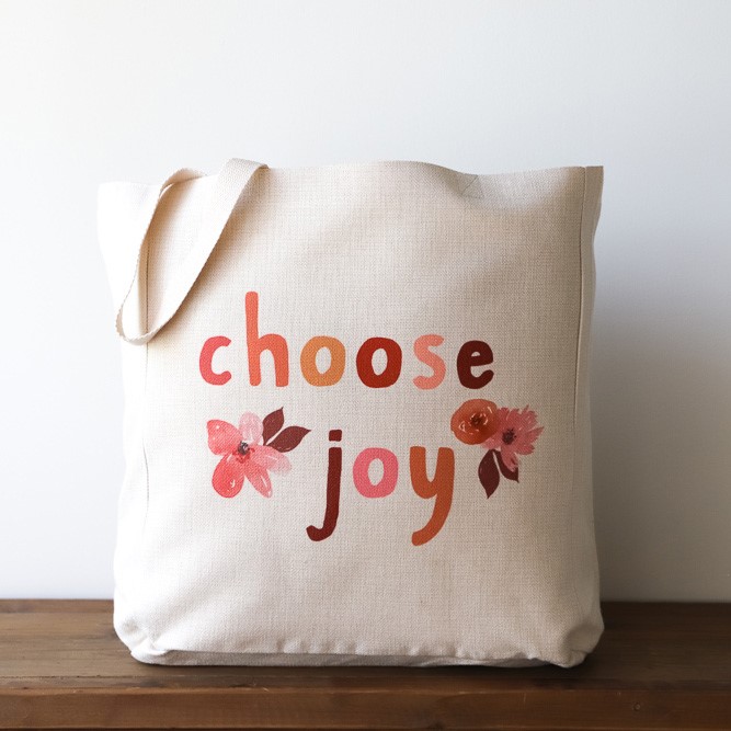 Choose Joy Peony Tote TXT0558BAG