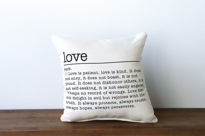 Love Definition Pillow TXT0037