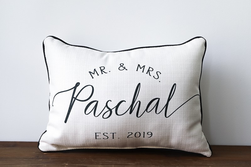Casual Mr. and Mrs. Established Pillow TXT0586
