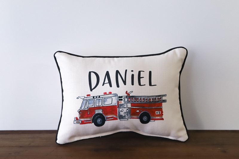 Name Firetruck Pillow x Antique Curiosities CHI0119-AC