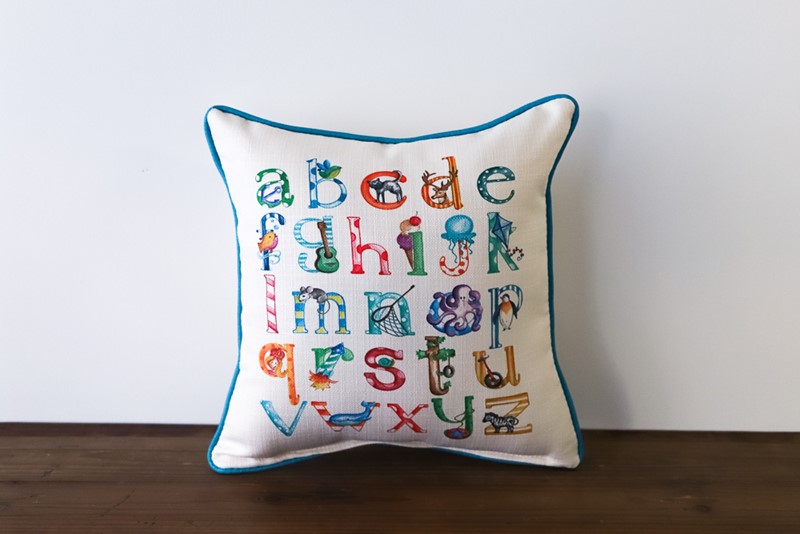 Square Alphabet Pillow x Antique Curiosities CHI0122-AC
