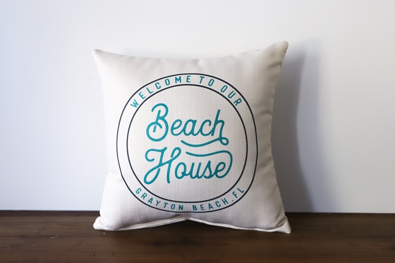 Welcome to Our Beach House Pillow TXT0636
