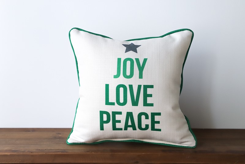 Joy, Love, Peace Tree Pillow CHR0099