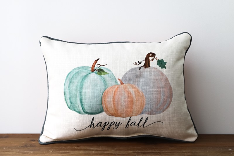 Pumpkin Trio Happy Fall Pillow FAL0025