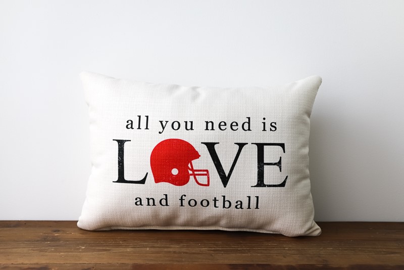 Love & Football Pillow TXT0589