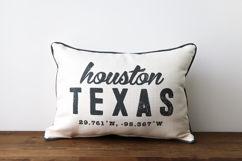Retro City Name Lat/Long Pillow STE0117
