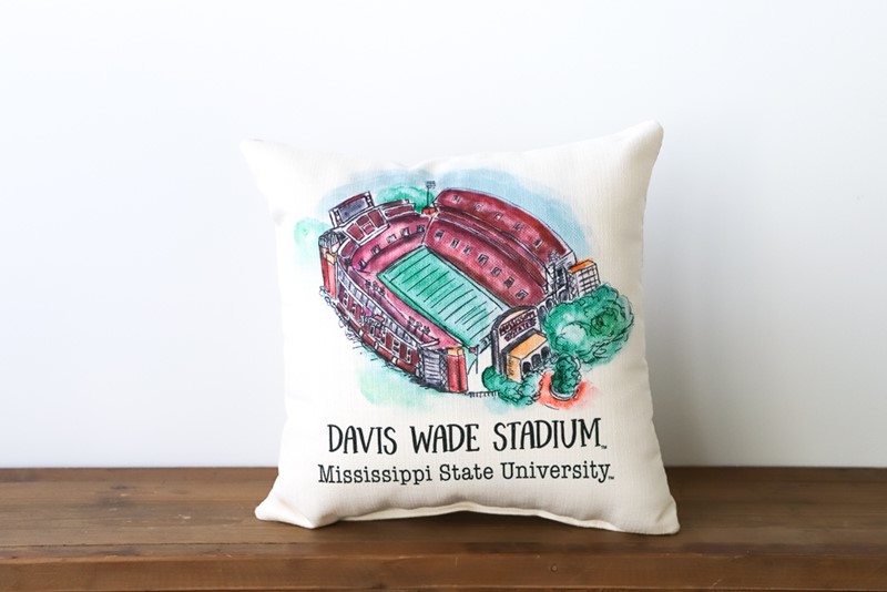 Davis Wade Stadium Pillow MSU0038