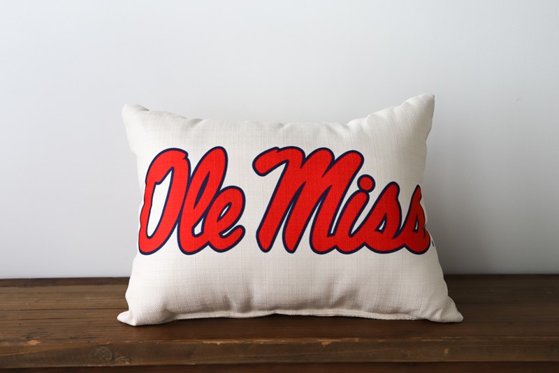 Ole Miss Script Pillow UM0010