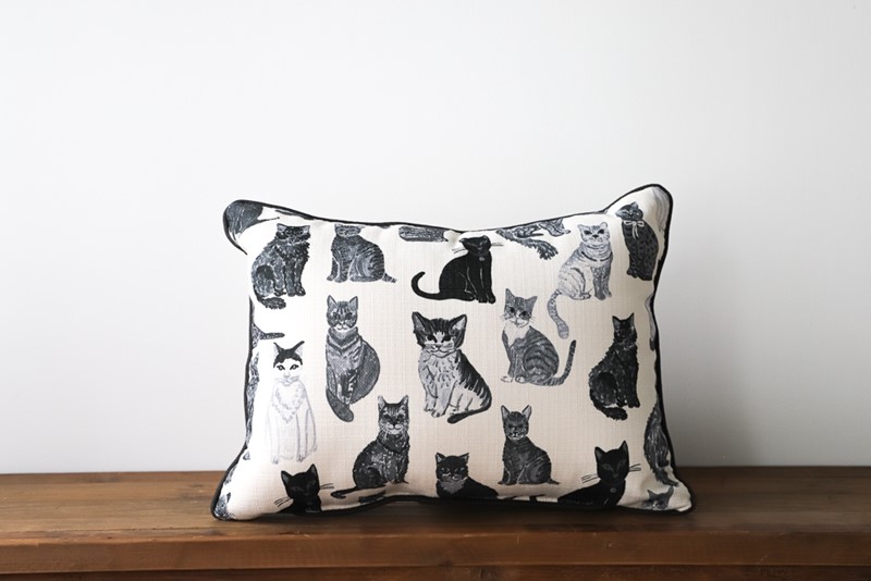 Cat Pattern Pillow Little Birdie