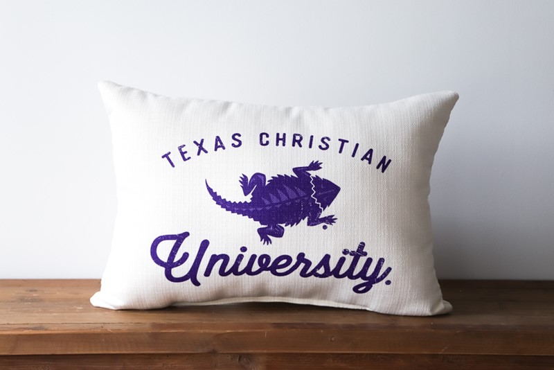 Texas Christian University with Frog Pillow TCU0001