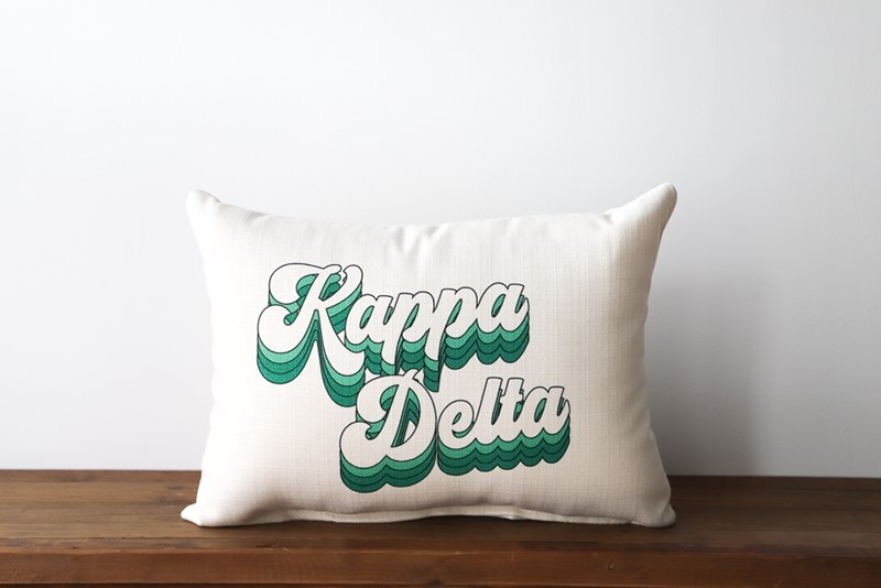 Kappa Delta Groovy Script Pillow SOR0008-KD