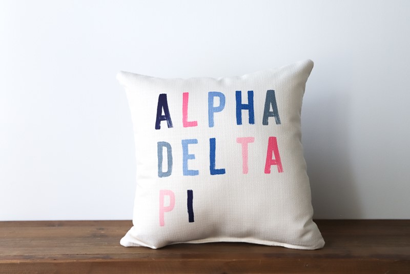 Alpha Delta Pi Sorority Tones Pillow SOR0012-ADPI