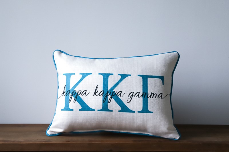 Kappa Kappa Gamma Large Letters Overlap Pillow SOR0013-KKG