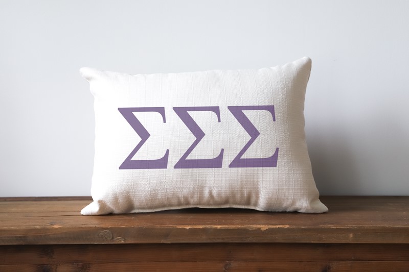 Sorority Large Letters Sigma Sigma Sigma Pillow SOR0016-SSS