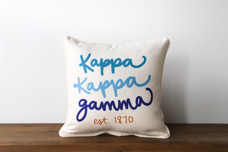 Kappa Kappa Gamma Handwritten Sorority Pillow SOR0019-KKG