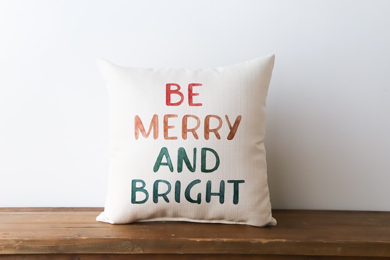 Merry and bright best sale pillow