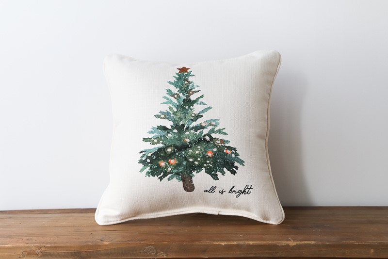 All is Bright Tree Pillow CHR0153