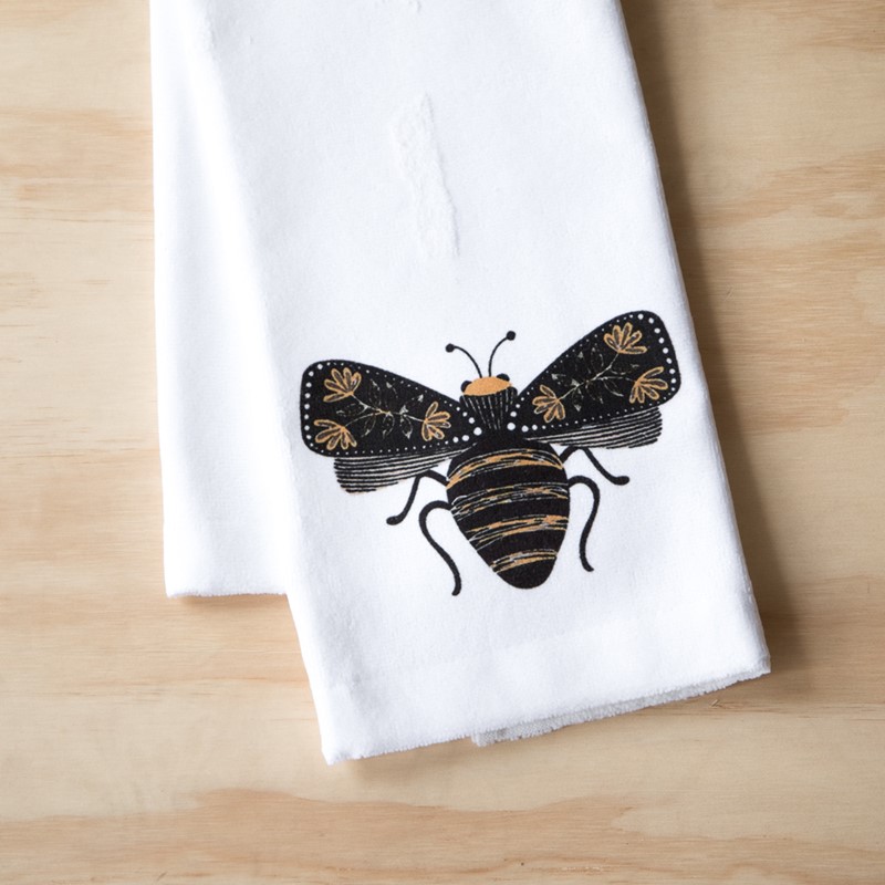 Botanical Bee Dish Towel