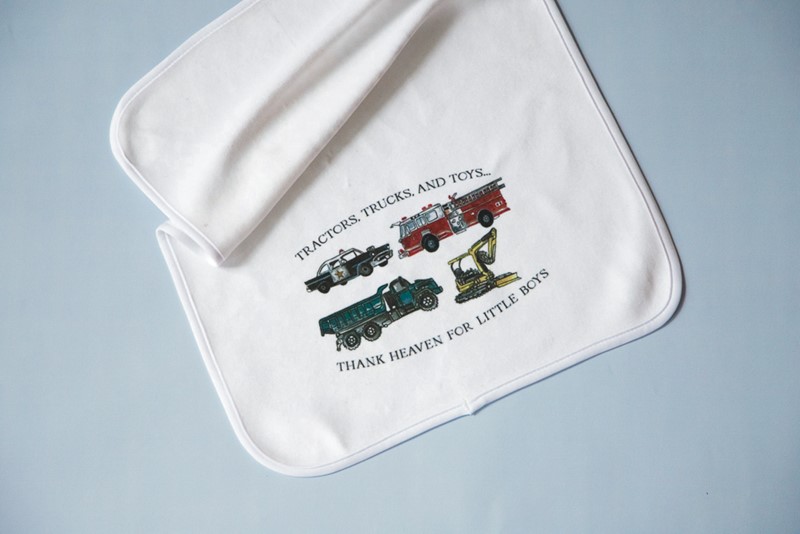 Tractors, Trucks, & Toys Burp Cloth x AC CHI0123-ACBC