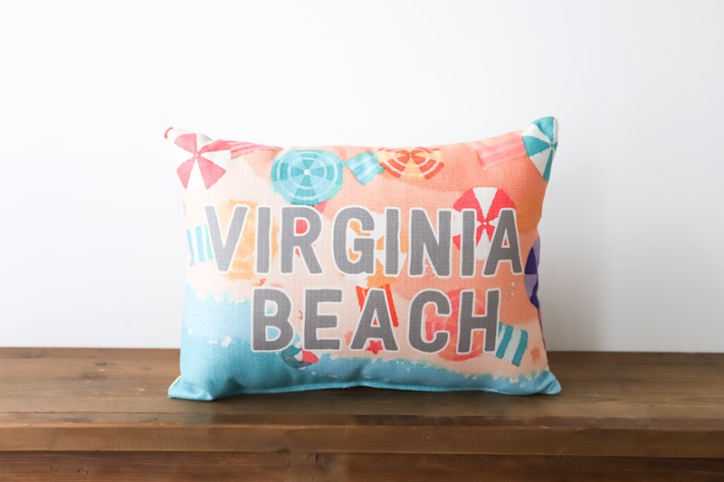 Beach Scene Name Pillow STE0167
