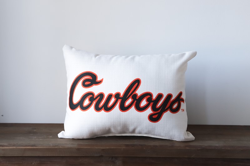 Cowboys Rectangle Logo Pillow OSU0002