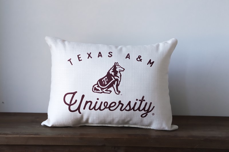 Vintage Texas A&M University Pillow TAM0015