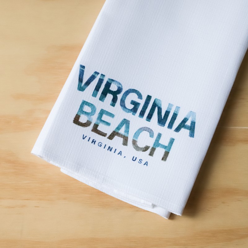 Watercolor Beach Name Tea Towel STE0172TT